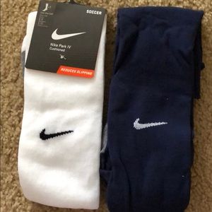 Nike soccer socks white and blue